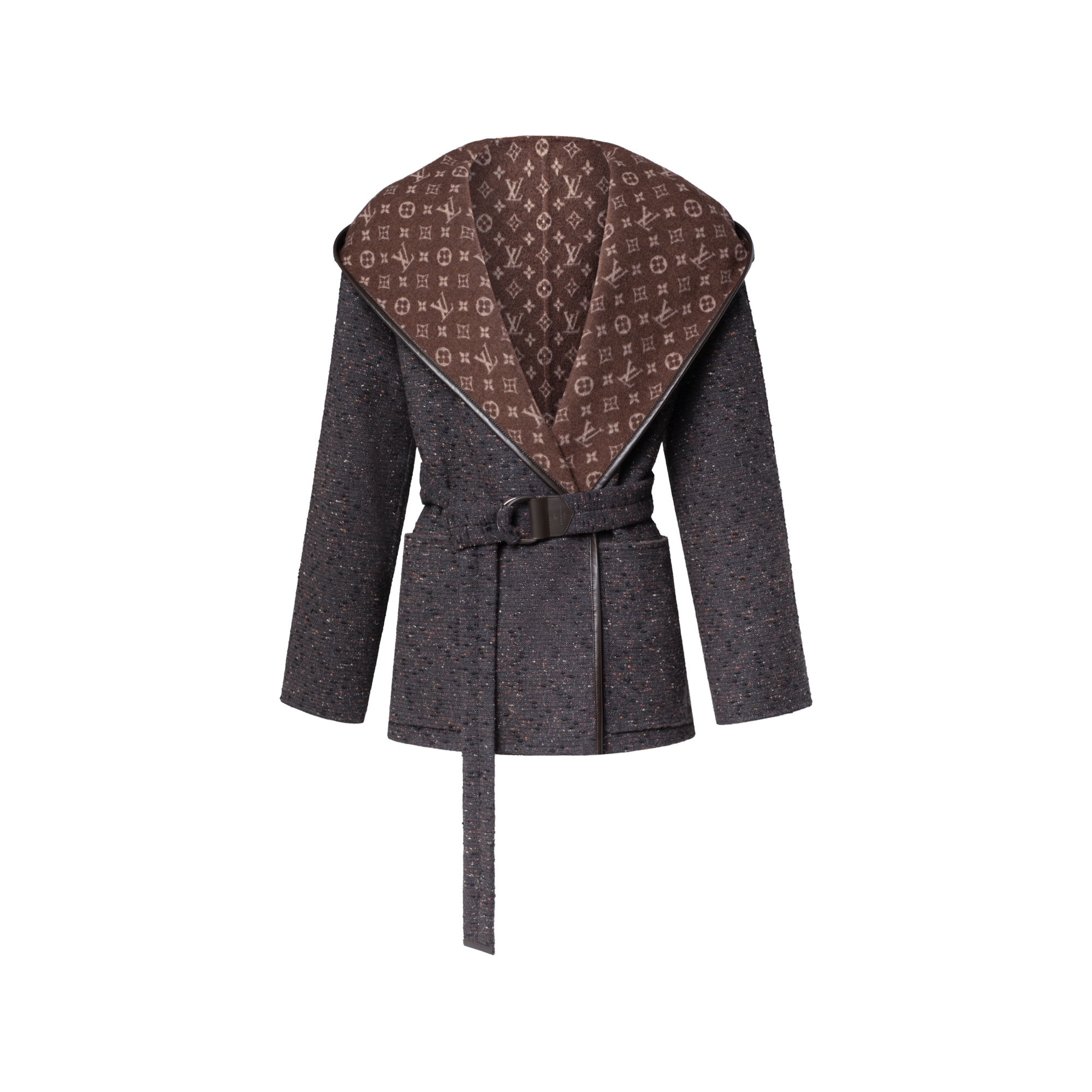 Reversible Short Hooded Wrap Coat - Ready-to-Wear 1AKVV8 | LOUIS